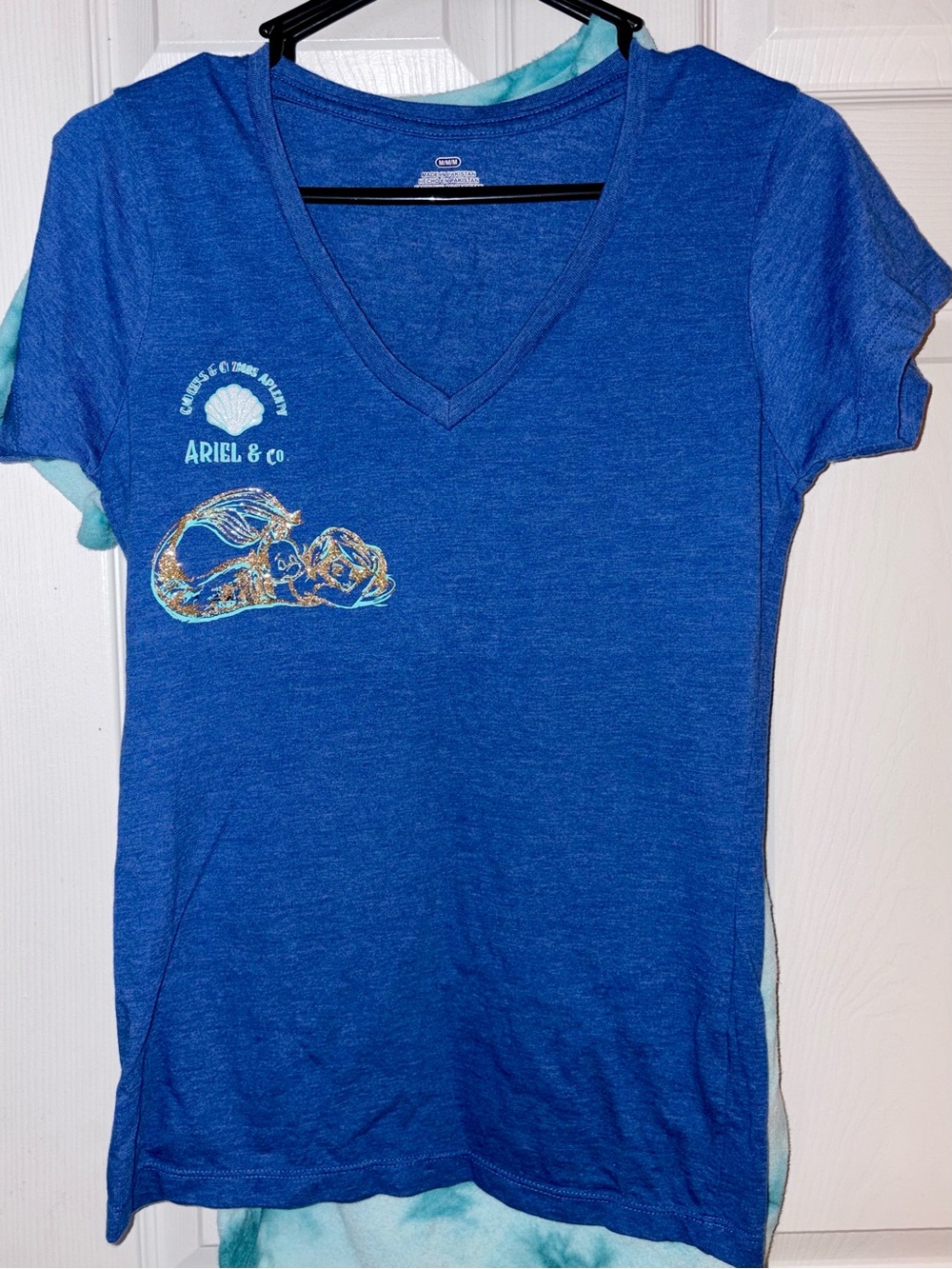 Ariel & Co. Women's V-Neck Short Sleeve Tee in Royal Blue